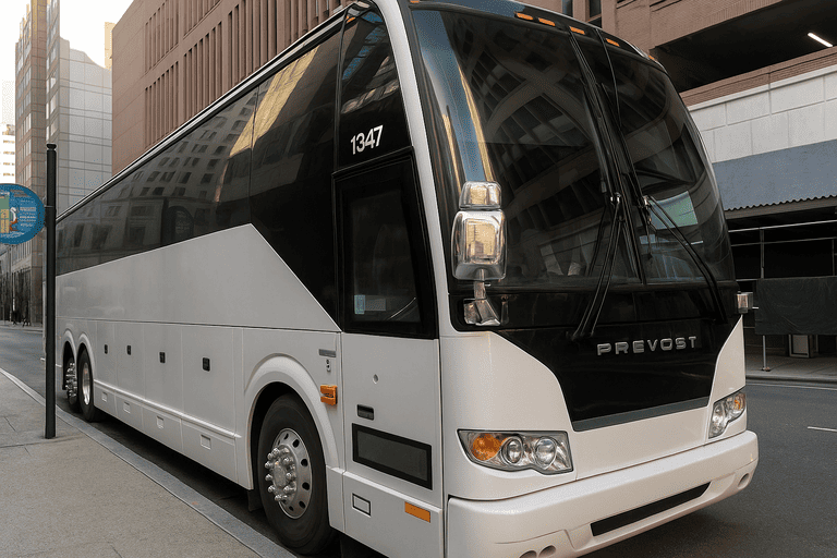 a Taunton Charter Bus coach bus