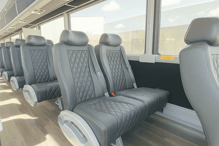interior of Taunton Charter Bus charter bus